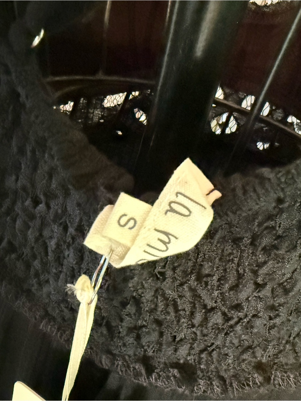 La Miel Black Lace-Front Midi Dress with Spaghetti Straps - Picture 8 of 13